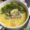 Рецепт грибного супу з печериць з сиром плавленим 