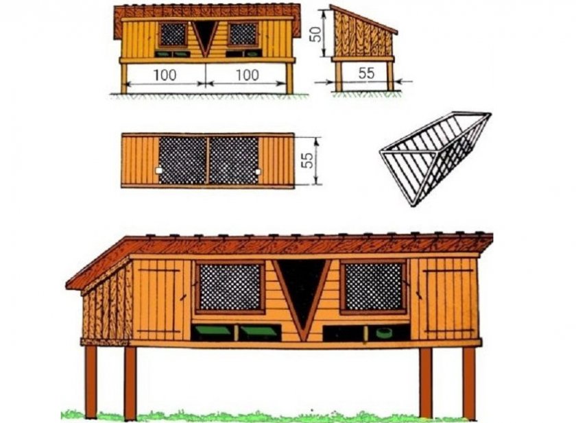 Двухсекционная деревянная постройка Двухсекционная деревянная постройка
