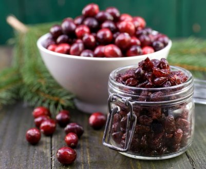 Користь і шкода в'яленої і сушеної журавлини