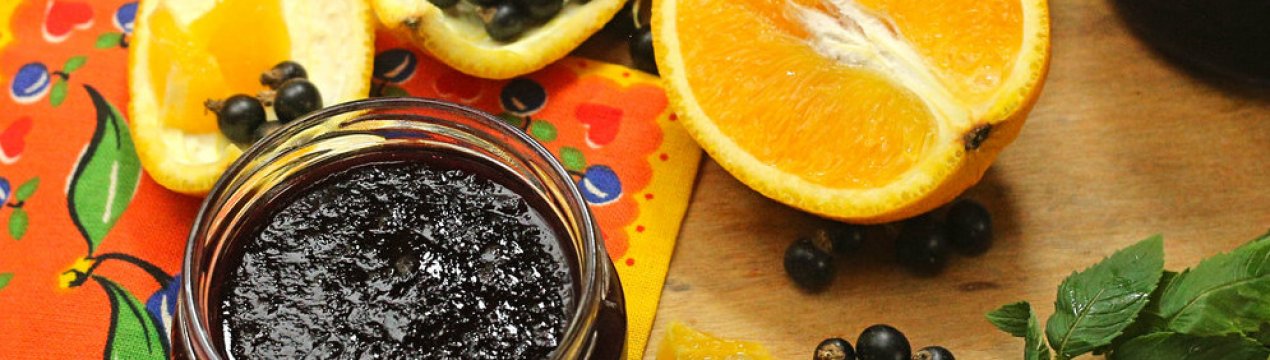 Варення і заготівля з чорної смородини з апельсином