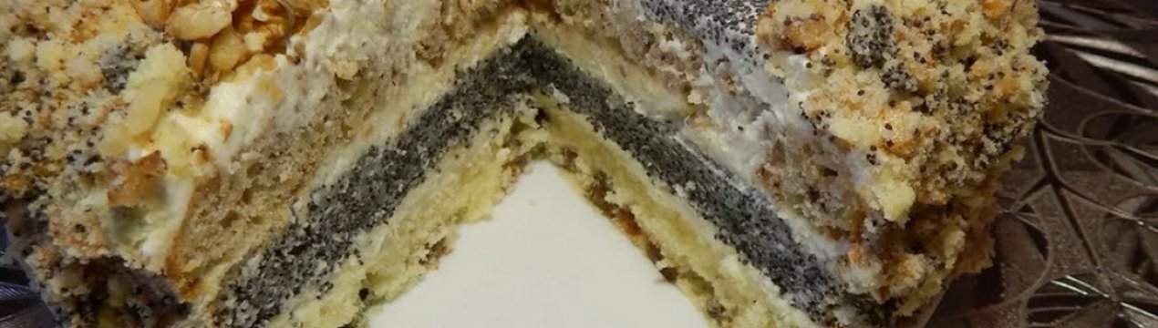 Рецепти смачного торта з маком та волоськими горіхами
