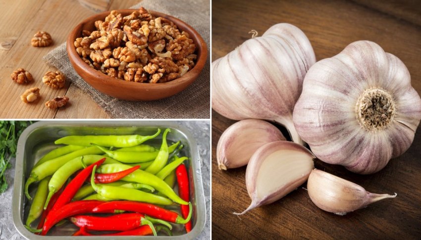 Інгредієнти для заготівлі аджики Інгредієнти для заготівлі аджики