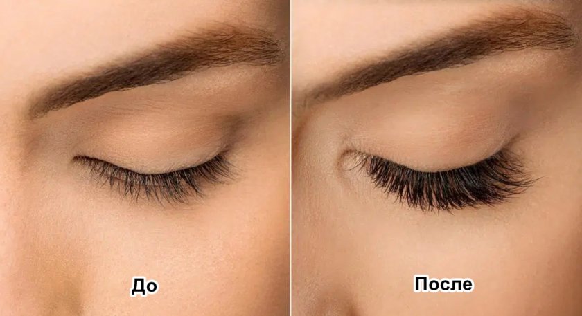 Результат использования миндального масла для ресниц Результат использования миндального масла для ресниц