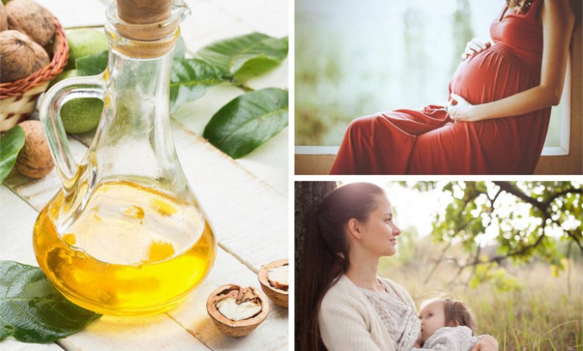 Застосування горіхового масла при вагітності та годуванні груддю