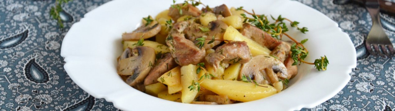 Рецепти приготування тушкованої картоплі з грибами