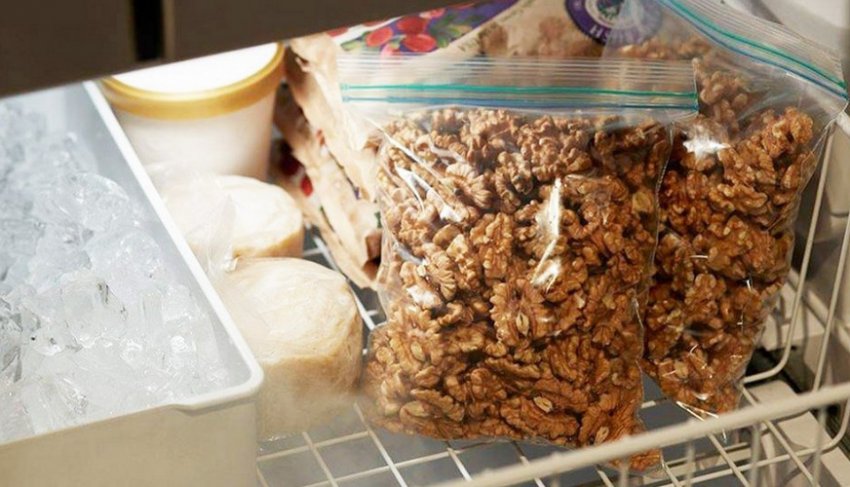 Зберігання волоських горіхів в морозилці Зберігання волоських горіхів в морозилці