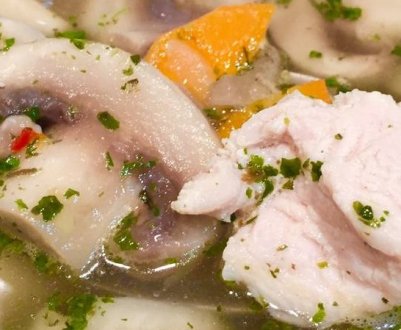 Смачний рецепт курячого супу з печерицями