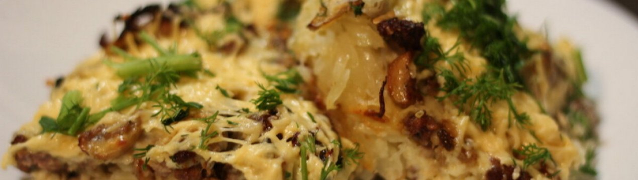 Смачні рецепти картопляної запіканки з грибами та фаршем