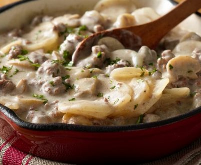 Смачні рецепти картоплі з печерицями
