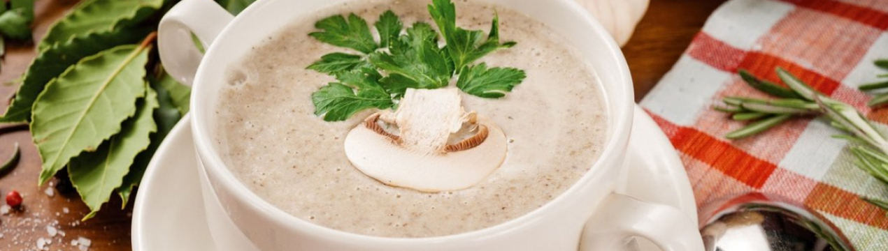 Смачний рецепт грибного супу з печериць із вершками