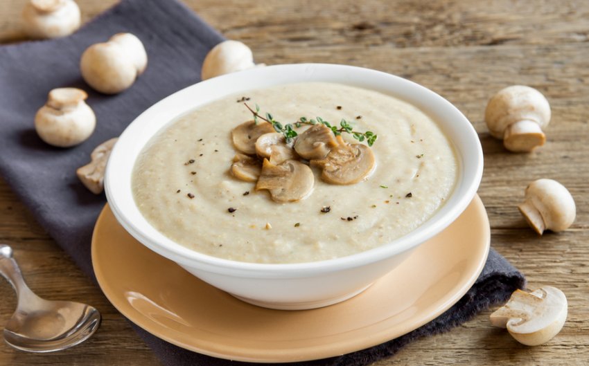 Суп із печериць із вершками
