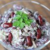 Салат с грибами и фасолью: маринованные, жареные, консервированные грибы, красная фасоль || Салат с маринованными грибами и фасолью