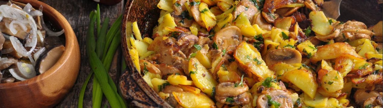 Як посмажити картоплю з печерицями