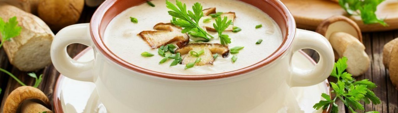 Смачний рецепт сирного крем-супу з грибами