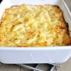 Картофельная запеканка пюре с грибами в духовке