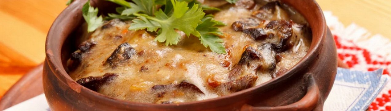 Рецепти печені з грибами