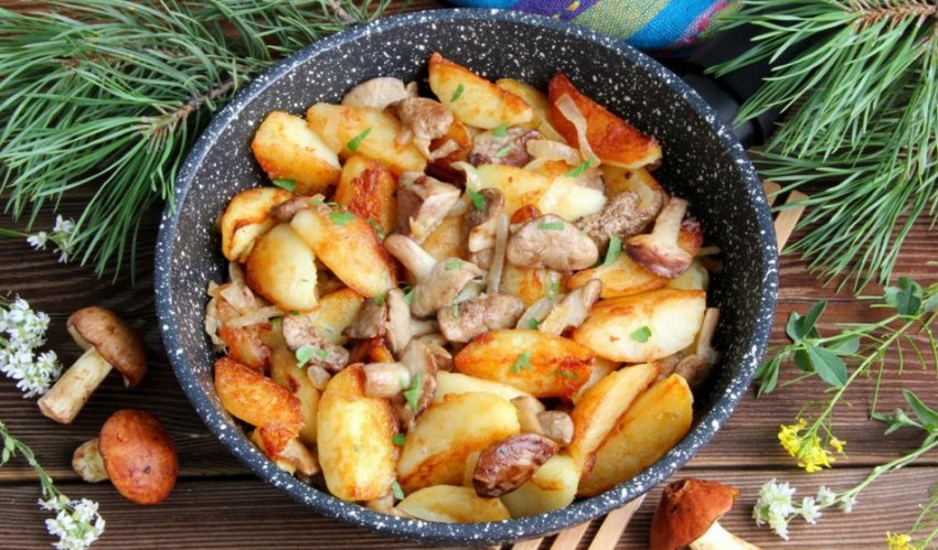 Маслята смажені з картоплею