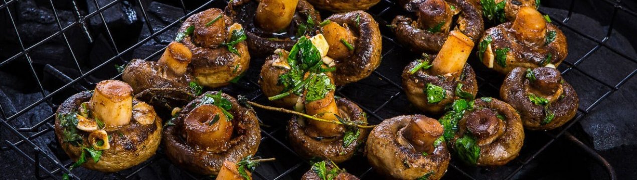 Як приготувати печериці на грилі або в духовці, як замаринувати і скільки смажити