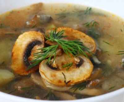 Як приготувати суп зі свіжими грибами