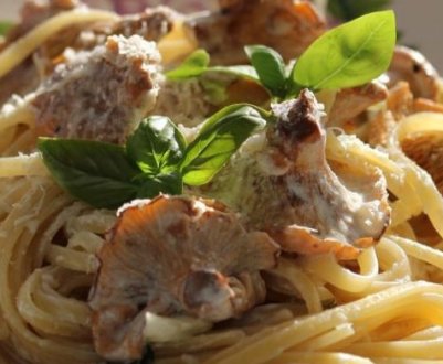 Рецепт приготування спагеті з лисичками