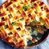 Слоеный пирог с грибами и картошкой