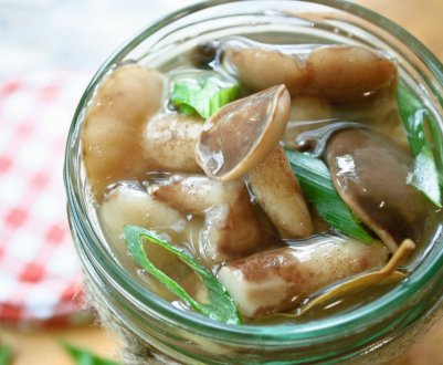 Рецепт приготування смачного салату з маринованими маслюками