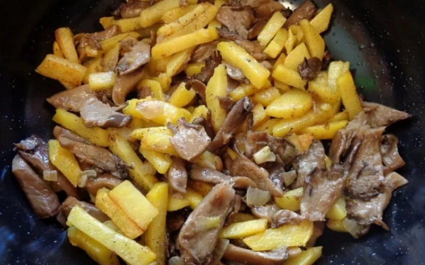 Смажені грузді с картошкой