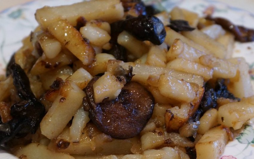 Смажені підберезники с картошкой Смажені підберезники с картошкой