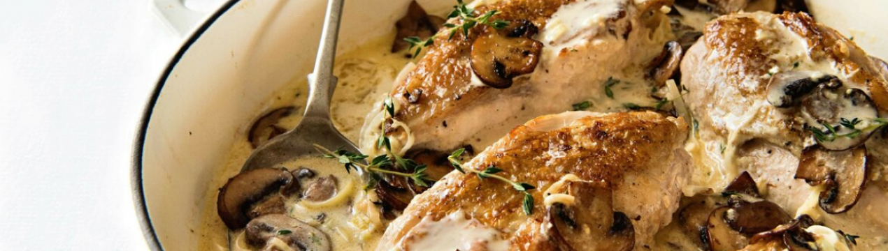 Рецепт смачної курячої грудки з печерицями