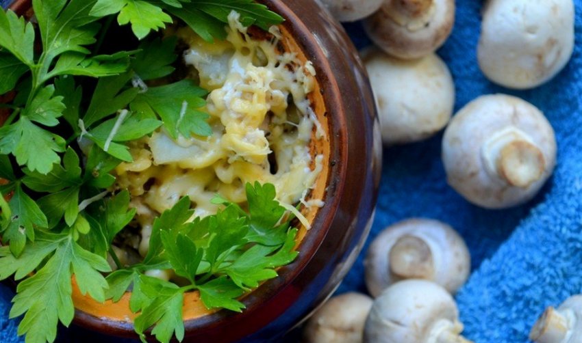 Печериці в сливках