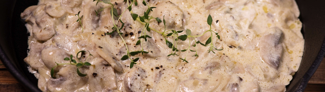 Рецепт смачної підливи з печериць із вершками