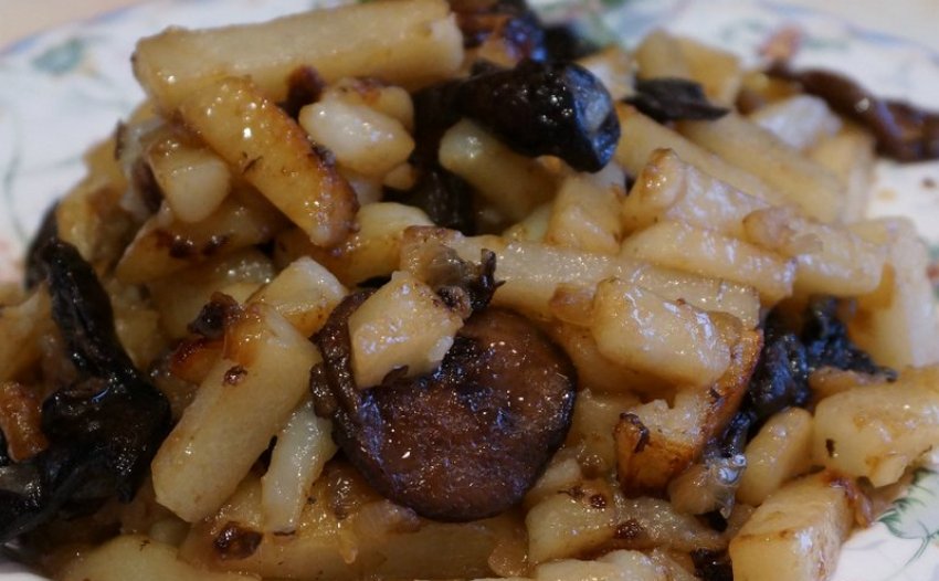 Підберезники жареные с картошкой Підберезники жареные с картошкой