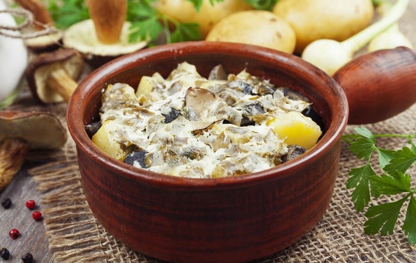 Підберезники жареные с картошкой Підберезники жареные с картошкой