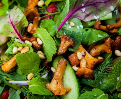 Як готувати салат із лисичками