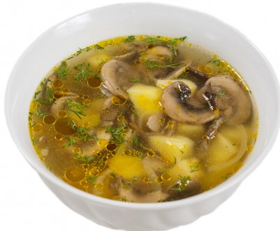 Смачний рецепт картопляного супу з печерицями
