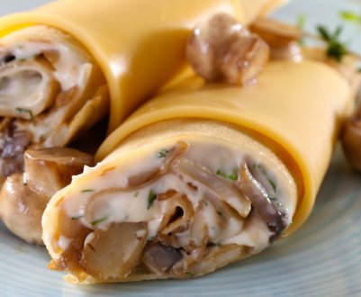 Рецепти млинців із начинками з печериць