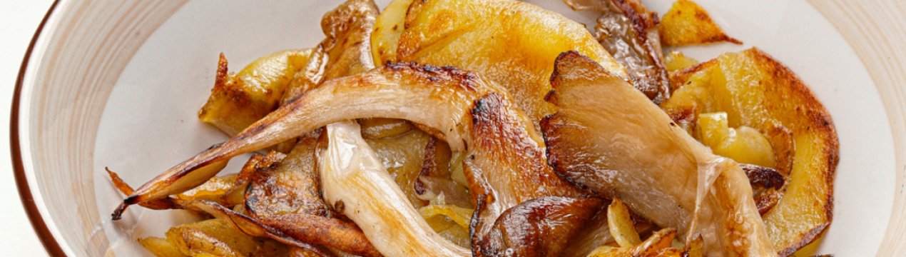 Як посмажити гливи з картоплею