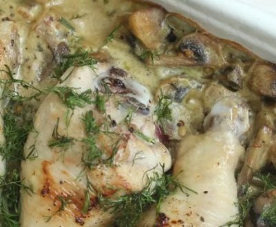 Рецепти смачних курячих ніжок із печерицями