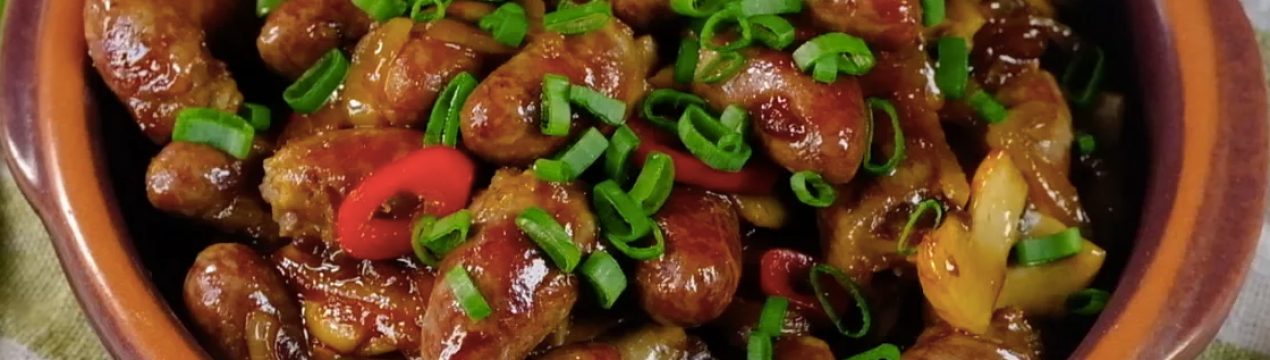 Рецепт смачних курячих сердечок із грибами