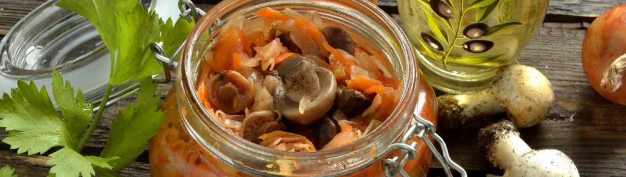 Заготівля грибної солянки з капустою на зиму