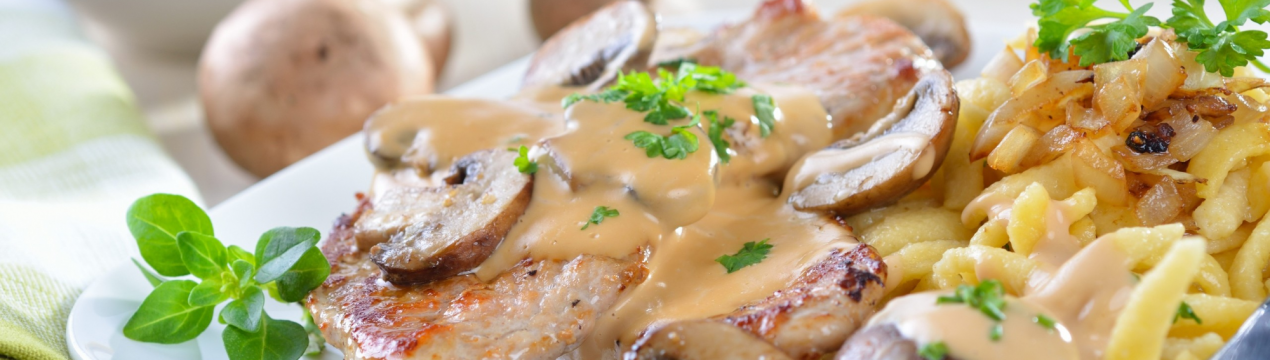 Страви зі свинини з грибами та картоплею