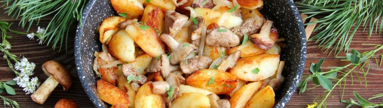 Як смажити маслюки з картоплею