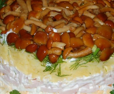 Як готувати салат "Грибне лукошко"