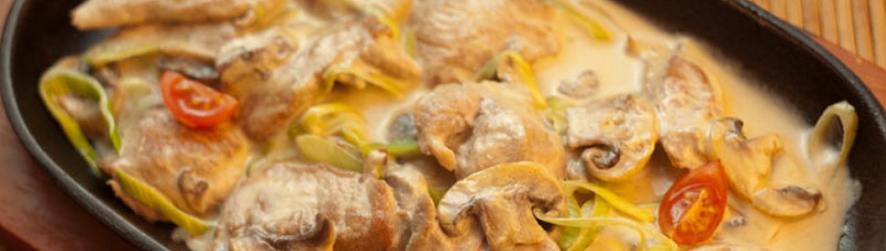 Рецепти смачного філе індички з печерицями