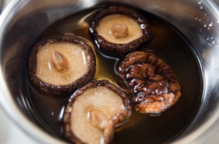 Маринування сушених шиїтаке