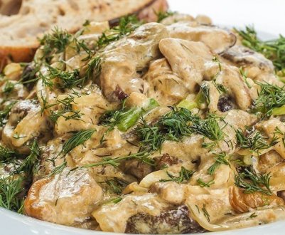 Як готувати білі гриби в сметані