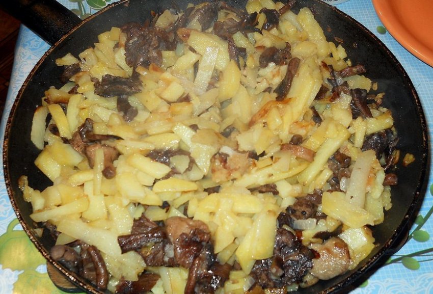 Зі смаженою картоплею Зі смаженою картоплею