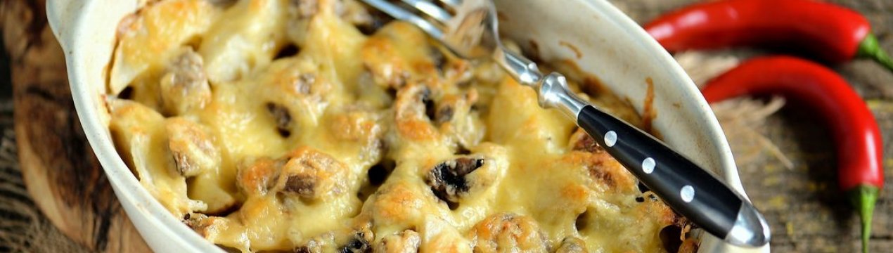 Рецепт смачних печериць у сметані в духовці