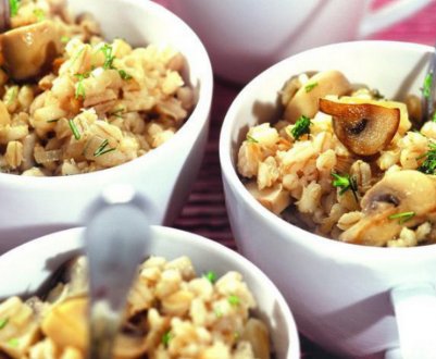 Рецепти смачної перловки з печерицями