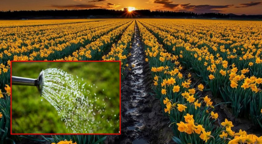 Полив нарцисів